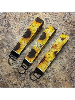 Handmade Cotton Wristlet Key Fob